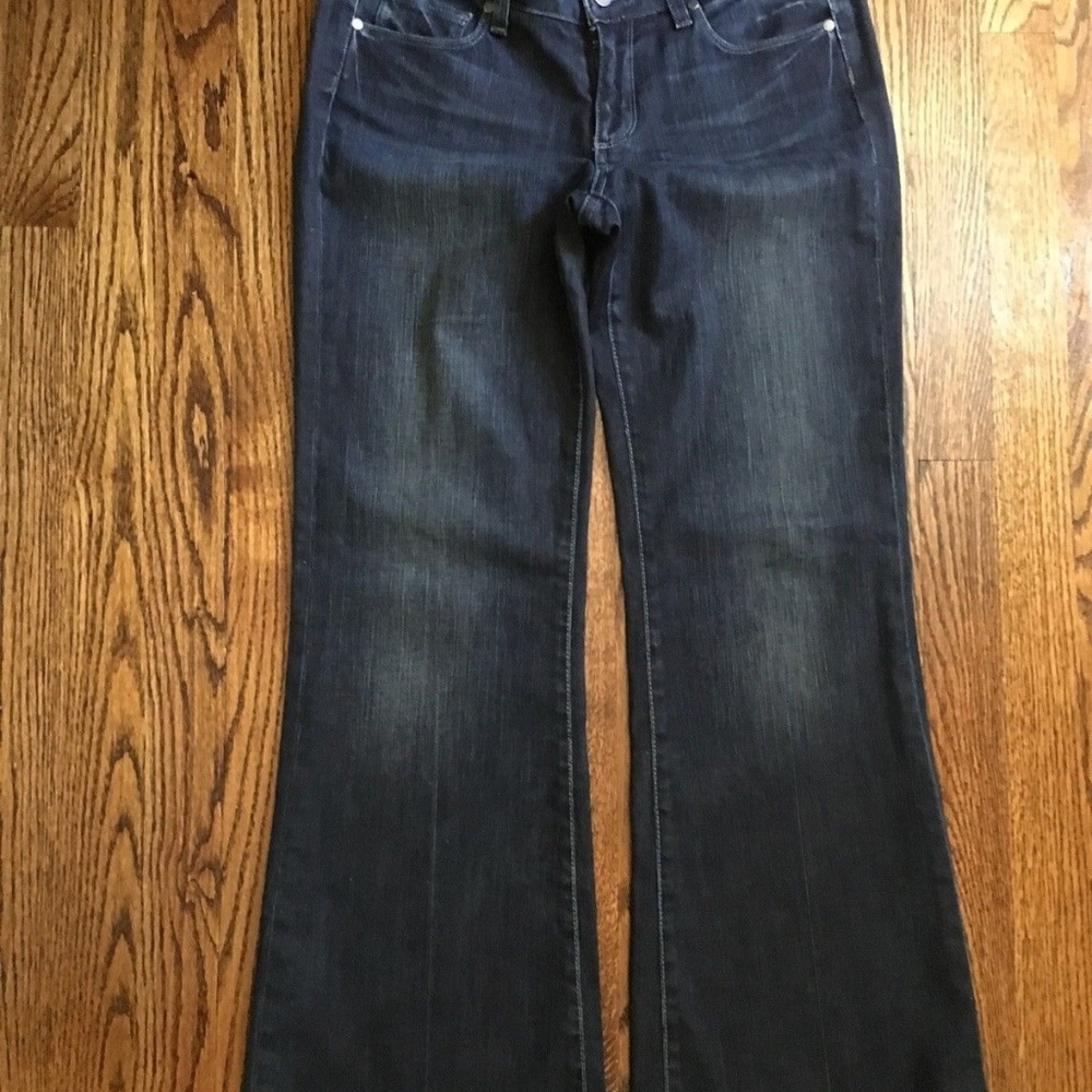 Paige Robertson Mid Rise Relaxed Wide Leg Jeans 28